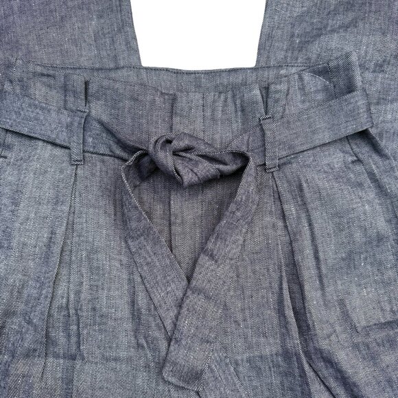 NWOT Banana Republic Blue Belted Linen Pants Size 4 - Picture 3 of 5